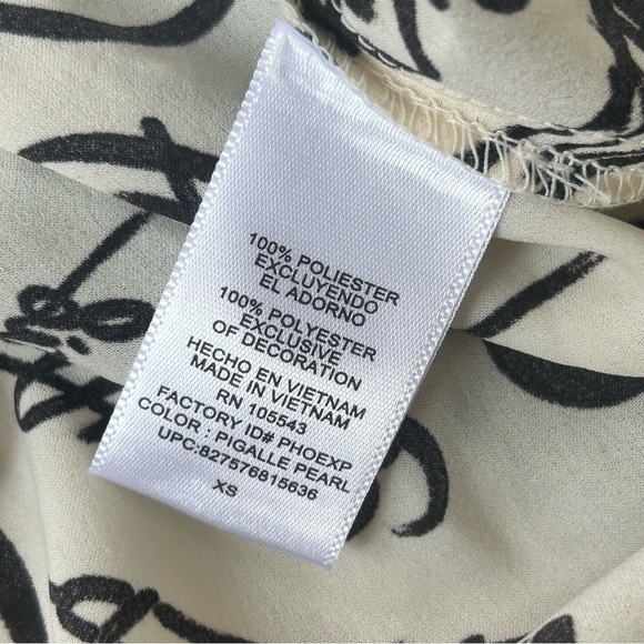 NWT Catherine Malandrino for Designation Love Paris Chiffon Button Down Shirt XS - Picture 5 of 9